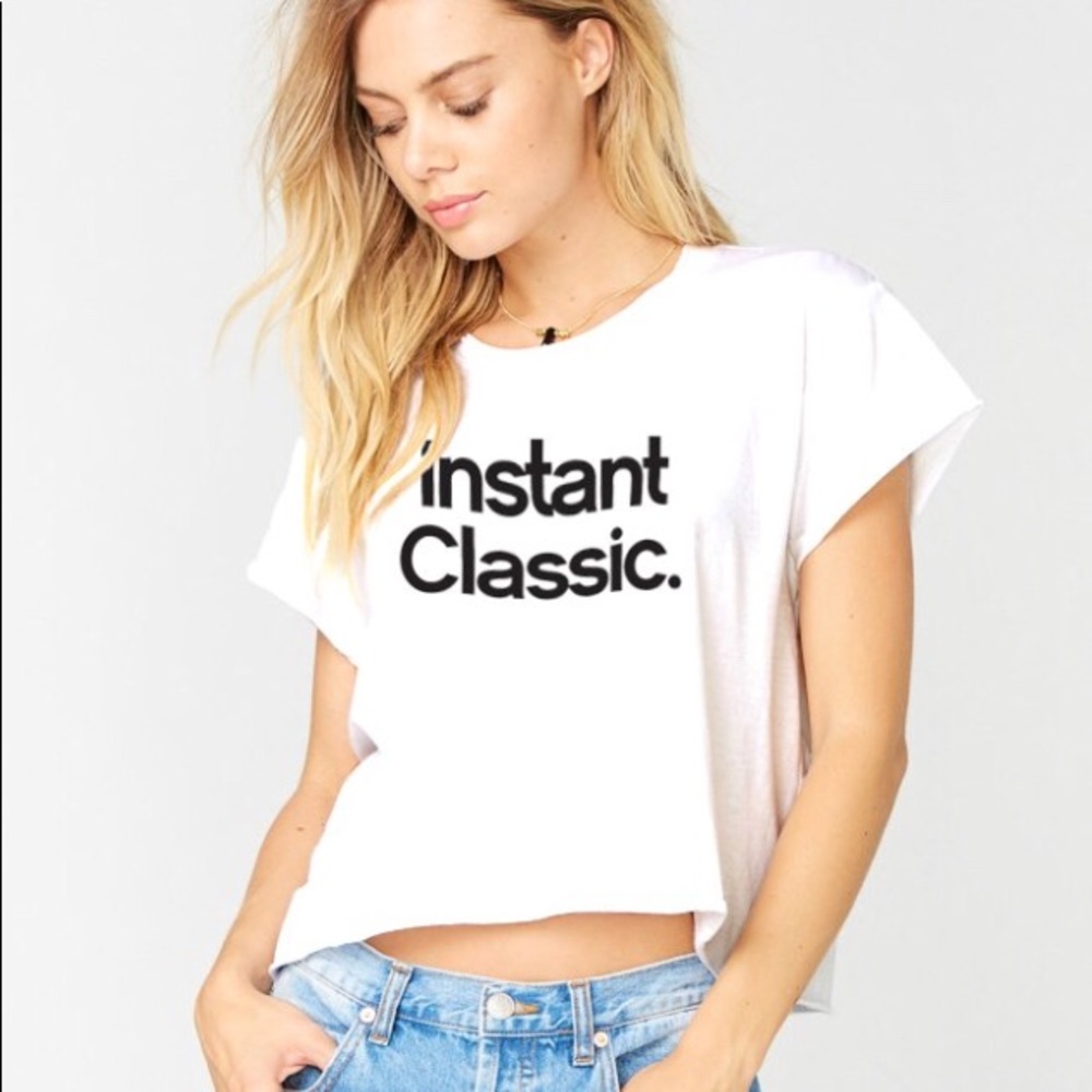 The Laundry room Instant classic crop rolling tee